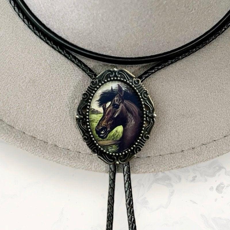 Equestrian Horse Bolo Tie- Cowboy String Tie