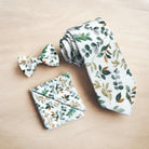 Sage & Gold Floral Tie Set- Sage & Gold Greenery for wedding