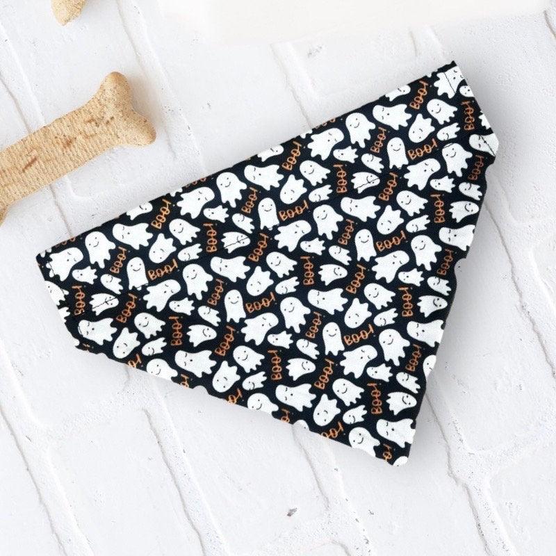 Halloween Ghost Dog Bandana or Cat Bandana for Halloween Party or pet gift