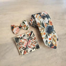 Burnt Orange Floral Mens Ties for Weddings, Terracotta Boho Wedding Necktie, Burnt Orange Tie