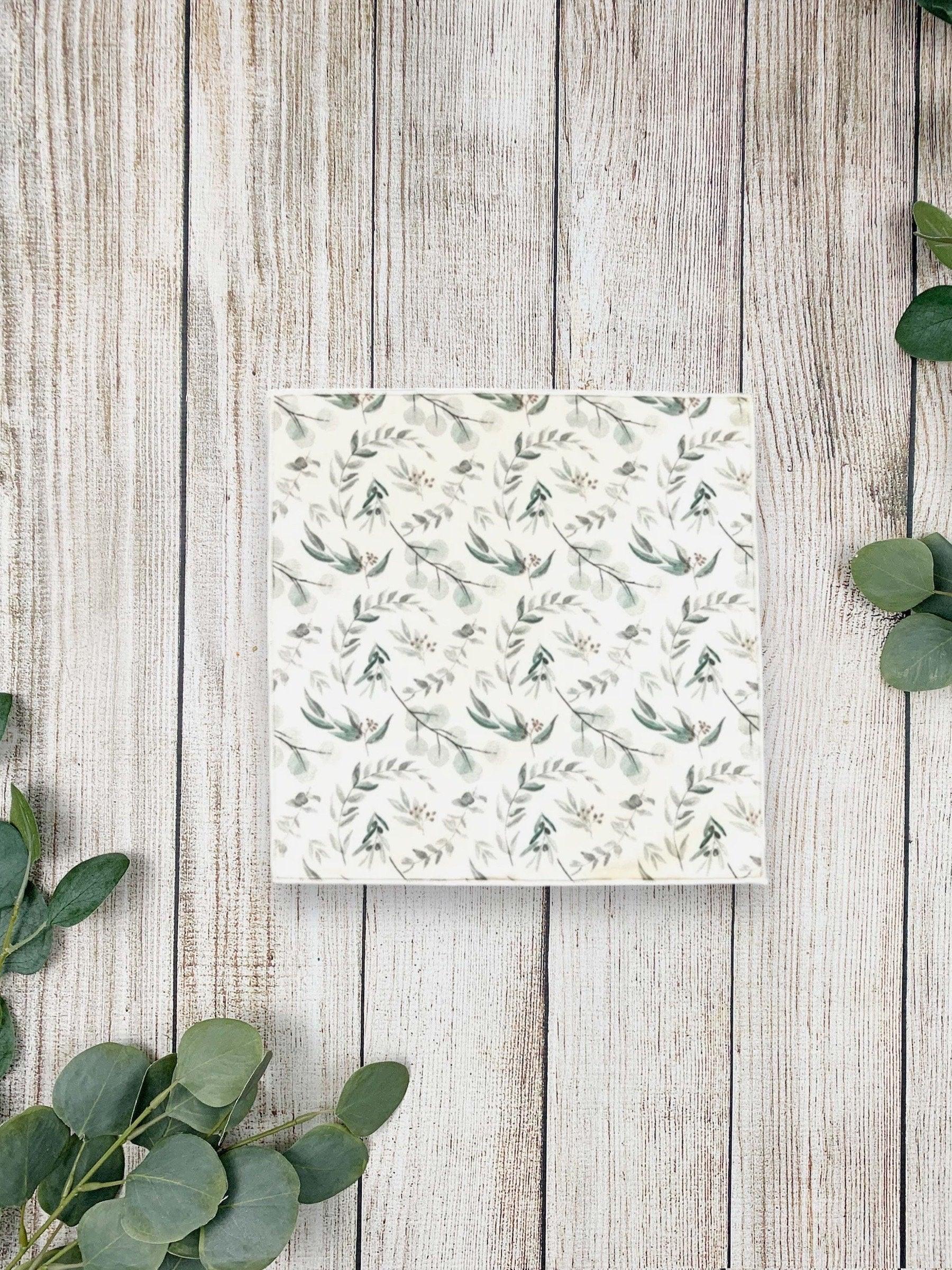 Pocket Square in Dusty Sage Floral Print for Rustic Wedding Groomsmen Gift Pocket Squares Hanky, Floral Groomsman Gift Unique Gifts for Men