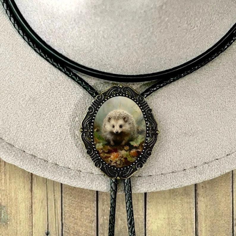 Bronze Bolo Tie - Hedgehog