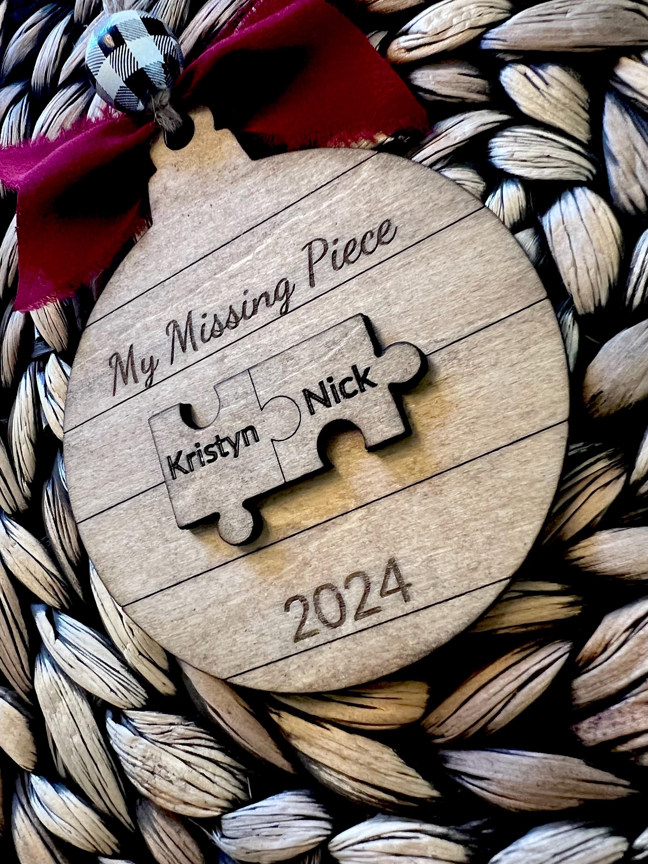 Wooden Couples Christmas Ornament- Couples Ornament for Christmas Gift