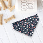 Pumpkin Fall Dog Bandana or Cat Bandana- Halloween Slip on Over the Collar