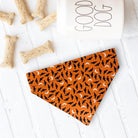 Halloween Orange Bats Dog Bandana or Cat Bandana