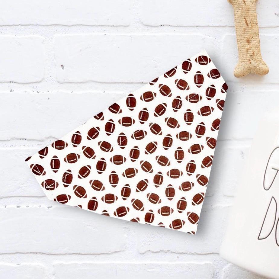 Dog Bandana or Cat Bandana with Footballs for a football game