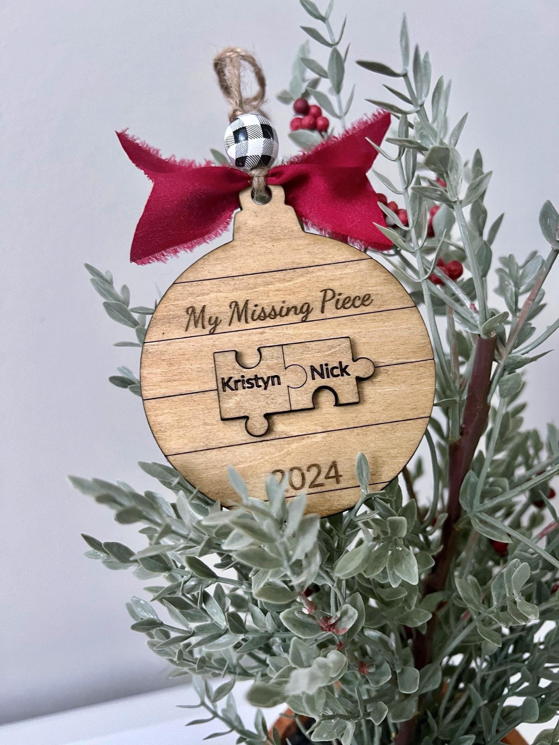 My Missing Piece Couples Christmas Ornament