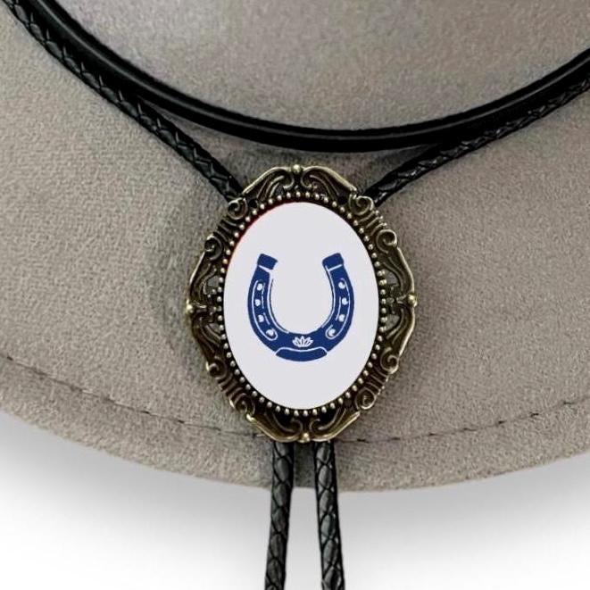 Horseshoe Bolo tie for men groomsmen and wedding.