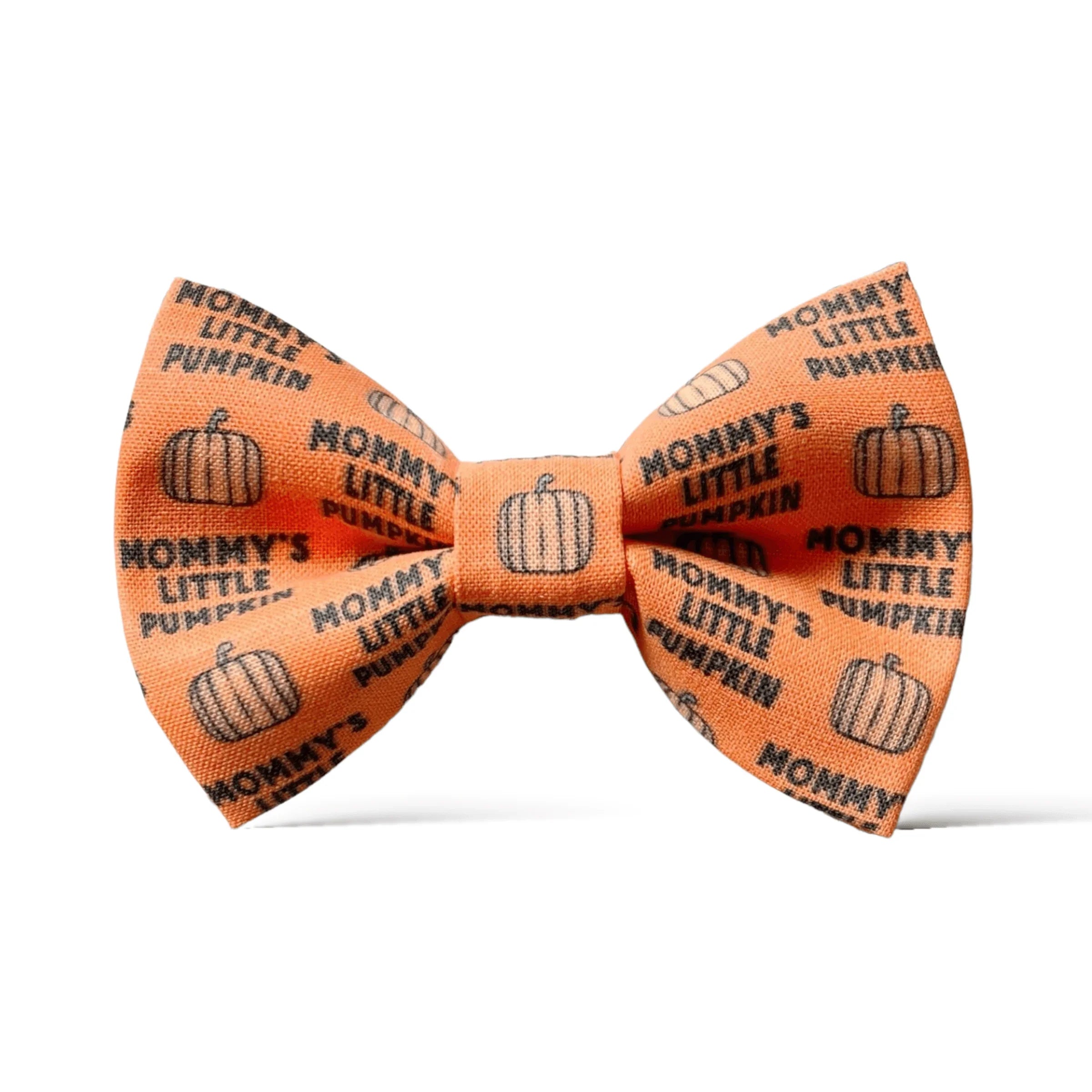 Size chart for pre-tied bow ties from The Bold Bow Tie detailing measurements across three sizes. Small is 3.5 inches wide and recommended for ages 6 months to 5 years. Medium is 4 inches wide and recommended for ages 6 to 12 years. Large is 4.5 inches wide and recommended for ages 13 years and up. Visual icons illustrate the relative sizes with horizontal arrows showing that width is measured from wingtip to wingtip. Bottom text notes that all bow ties are pre-tied and ready to add to your outfit.