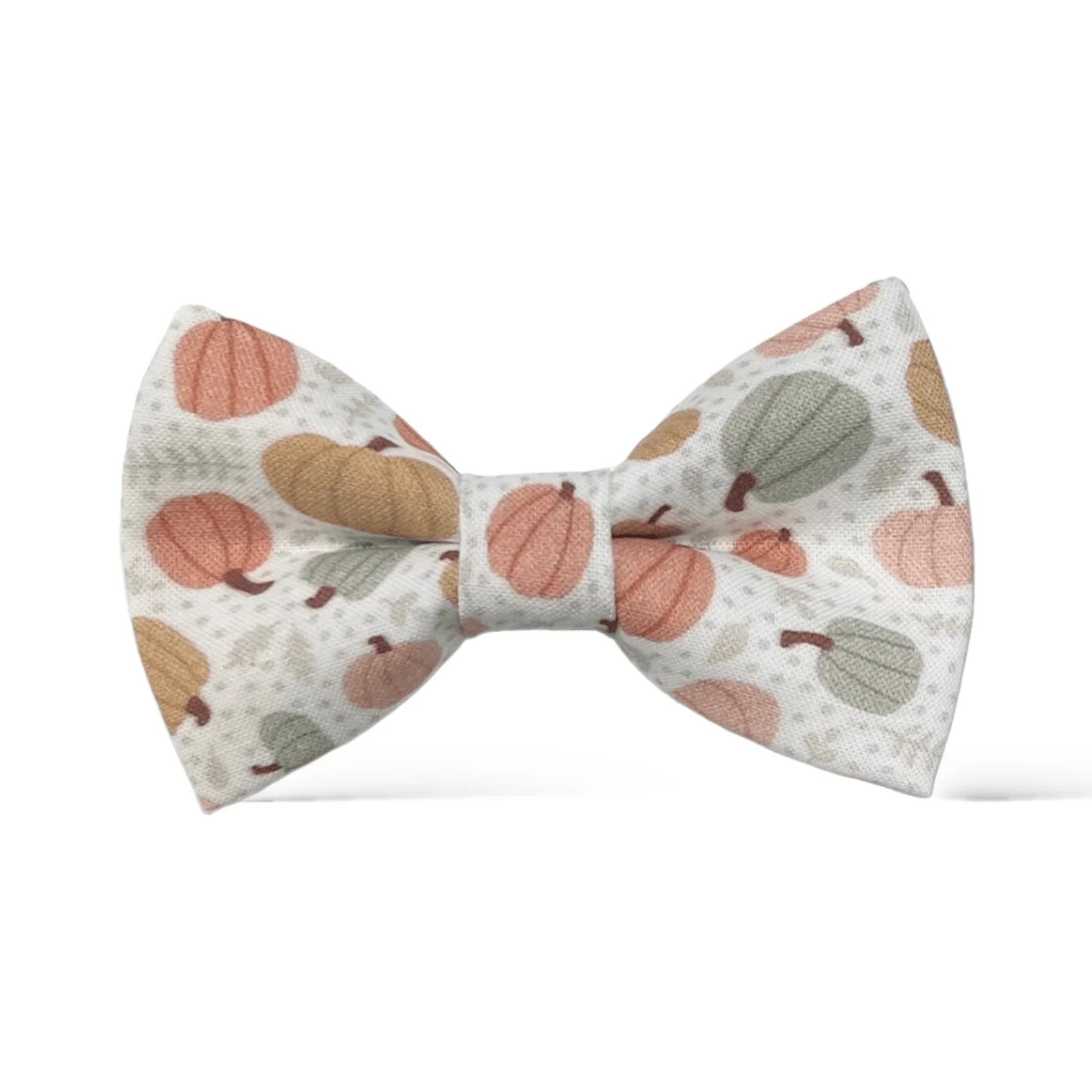 Size chart for pre-tied bow ties from The Bold Bow Tie detailing measurements across three sizes. Small is 3.5 inches wide and recommended for ages 6 months to 5 years. Medium is 4 inches wide and recommended for ages 6 to 12 years. Large is 4.5 inches wide and recommended for ages 13 years and up. Visual icons illustrate the relative sizes with horizontal arrows showing that width is measured from wingtip to wingtip. Bottom text notes that all bow ties are pre-tied and ready to add to your outfit.