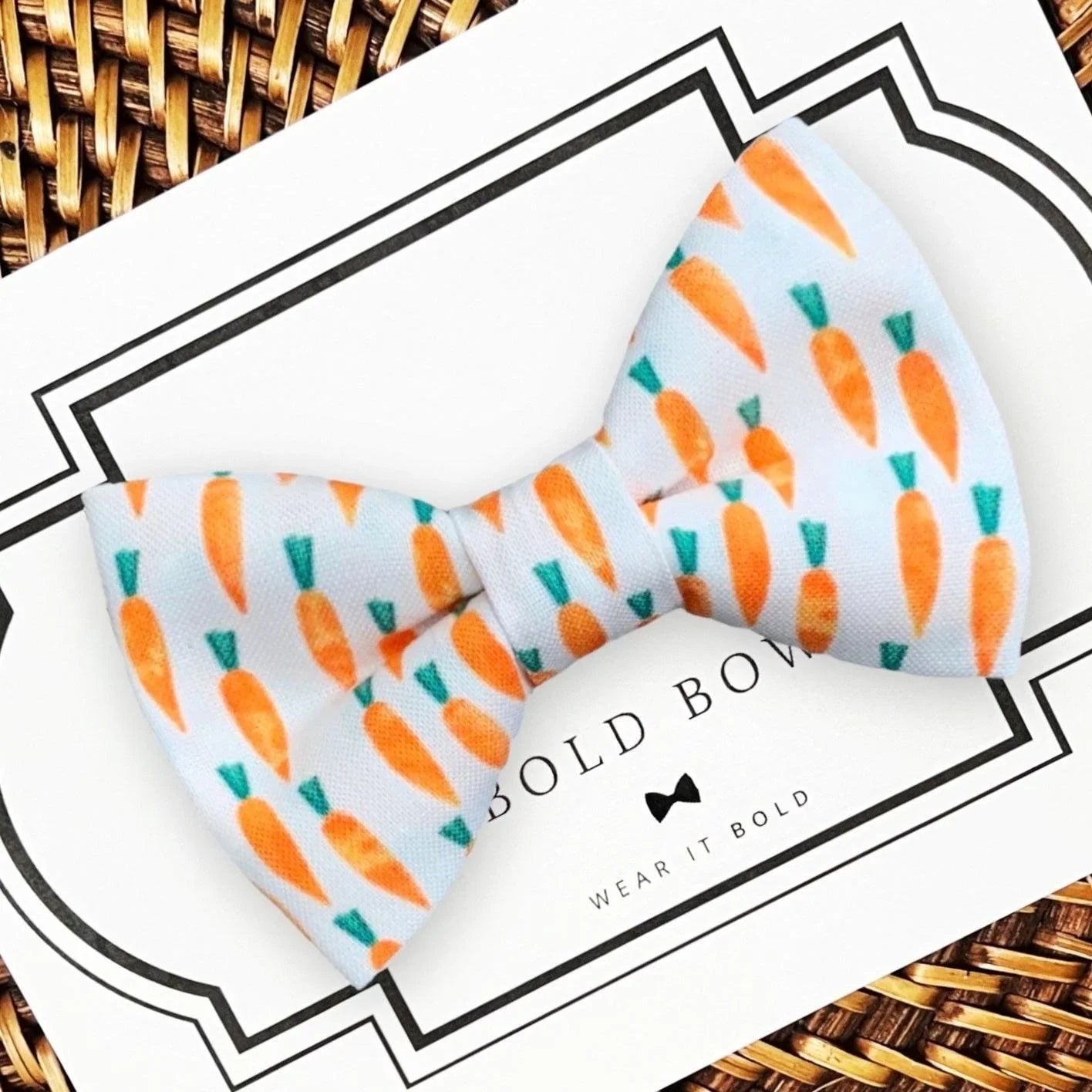 Easter Carrot Dog bow tie or Cat bow tie for pet bowtie collar.