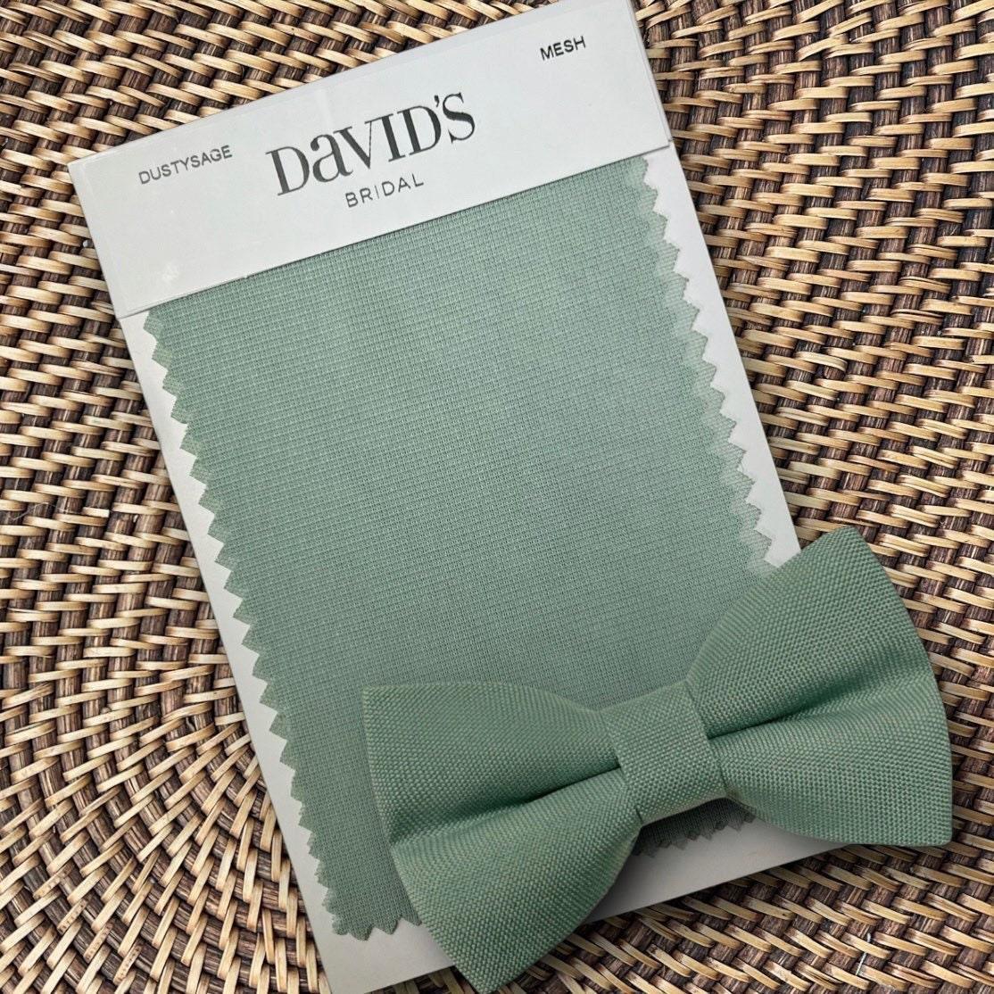 Dusty Sage Bow Tie- Mens Wedding Bowtie for groomsmen, ring bearers and groom.