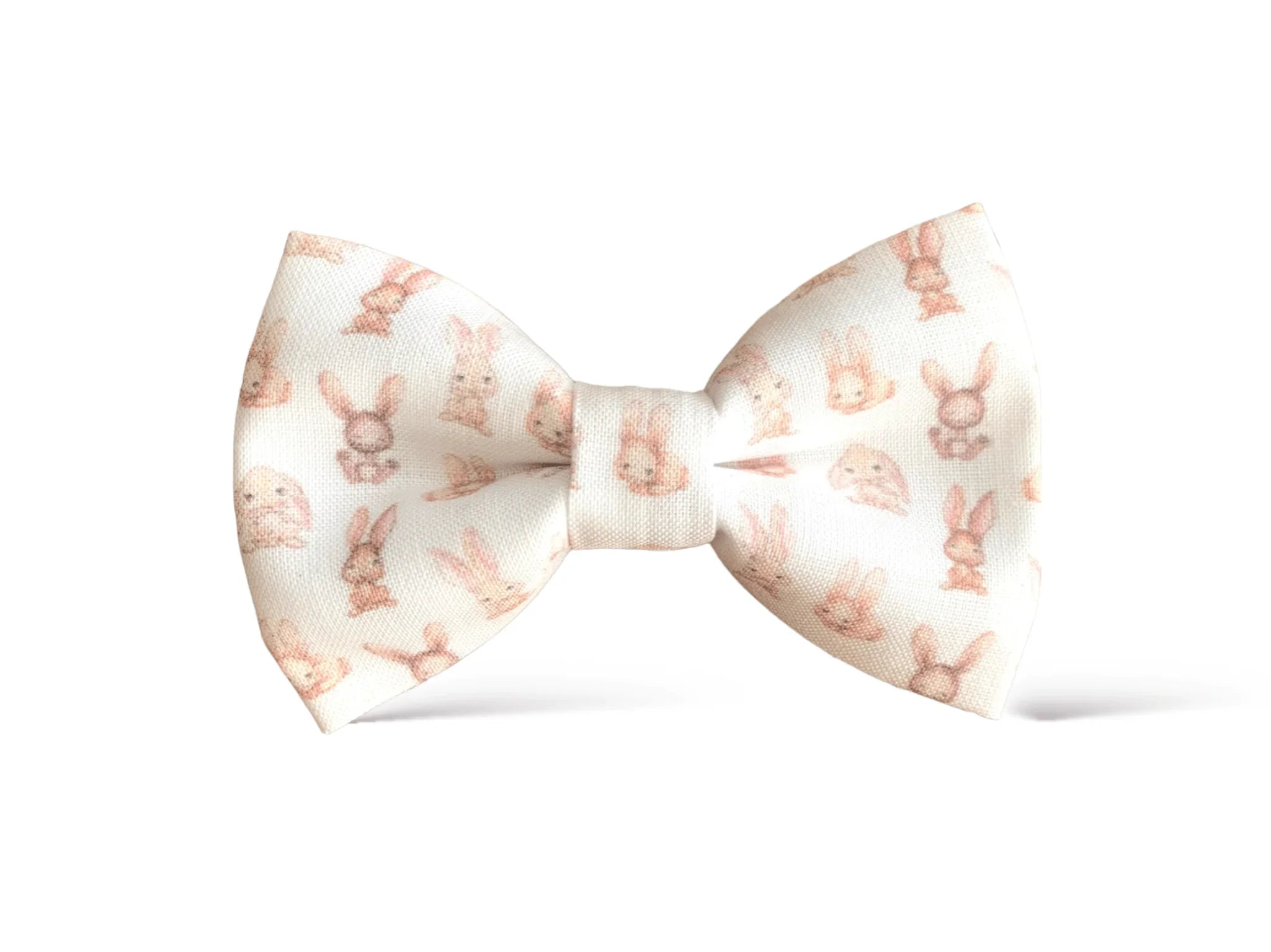 Size chart for pre-tied bow ties from The Bold Bow Tie detailing measurements across three sizes. Small is 3.5 inches wide and recommended for ages 6 months to 5 years. Medium is 4 inches wide and recommended for ages 6 to 12 years. Large is 4.5 inches wide and recommended for ages 13 years and up. Visual icons illustrate the relative sizes with horizontal arrows showing that width is measured from wingtip to wingtip. Bottom text notes that all bow ties are pre-tied and ready to add to your outfit.