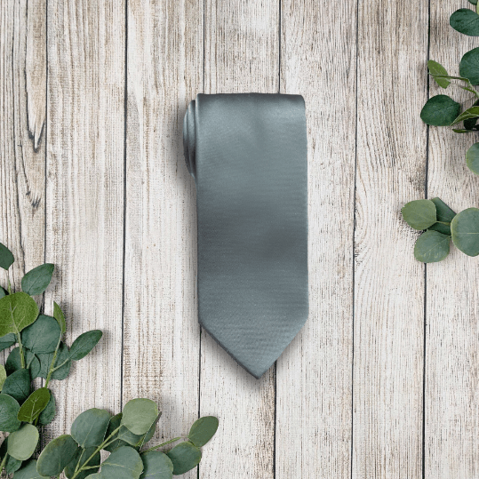 Dusty blue men’s tie for wedding.