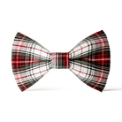 Red and White Tartan Plaid Bow Tie- Christmas