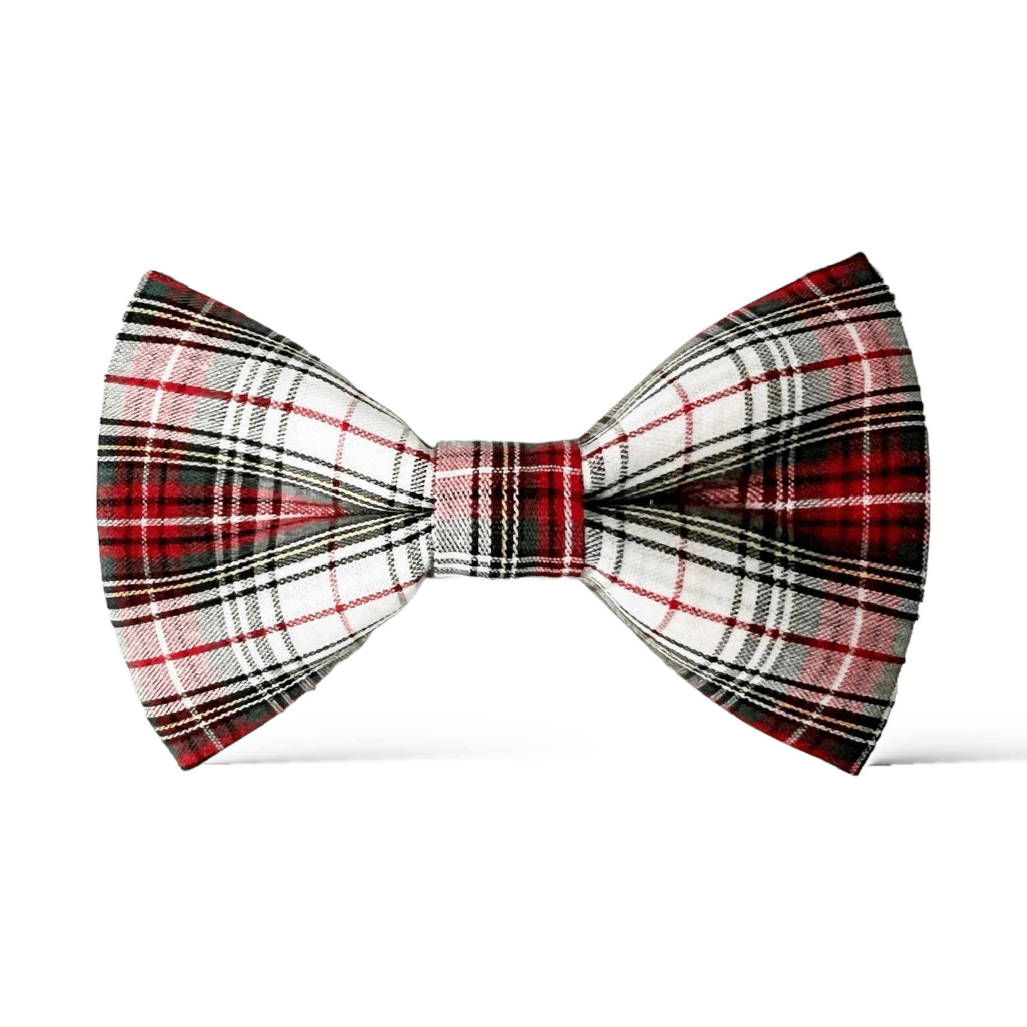 Red and White Tartan Plaid Bow Tie- Christmas