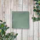 Sage green pocket square.