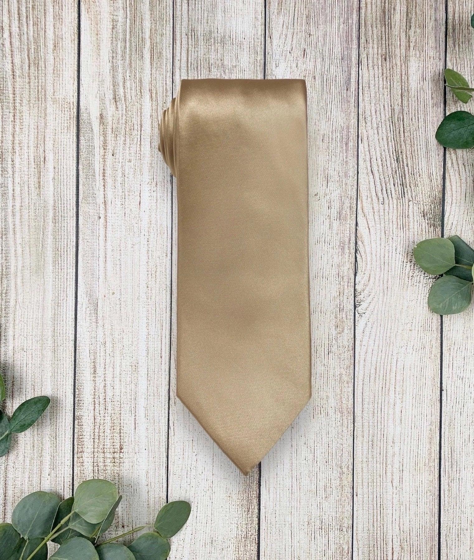 Champagne men’s tie for wedding or special event.