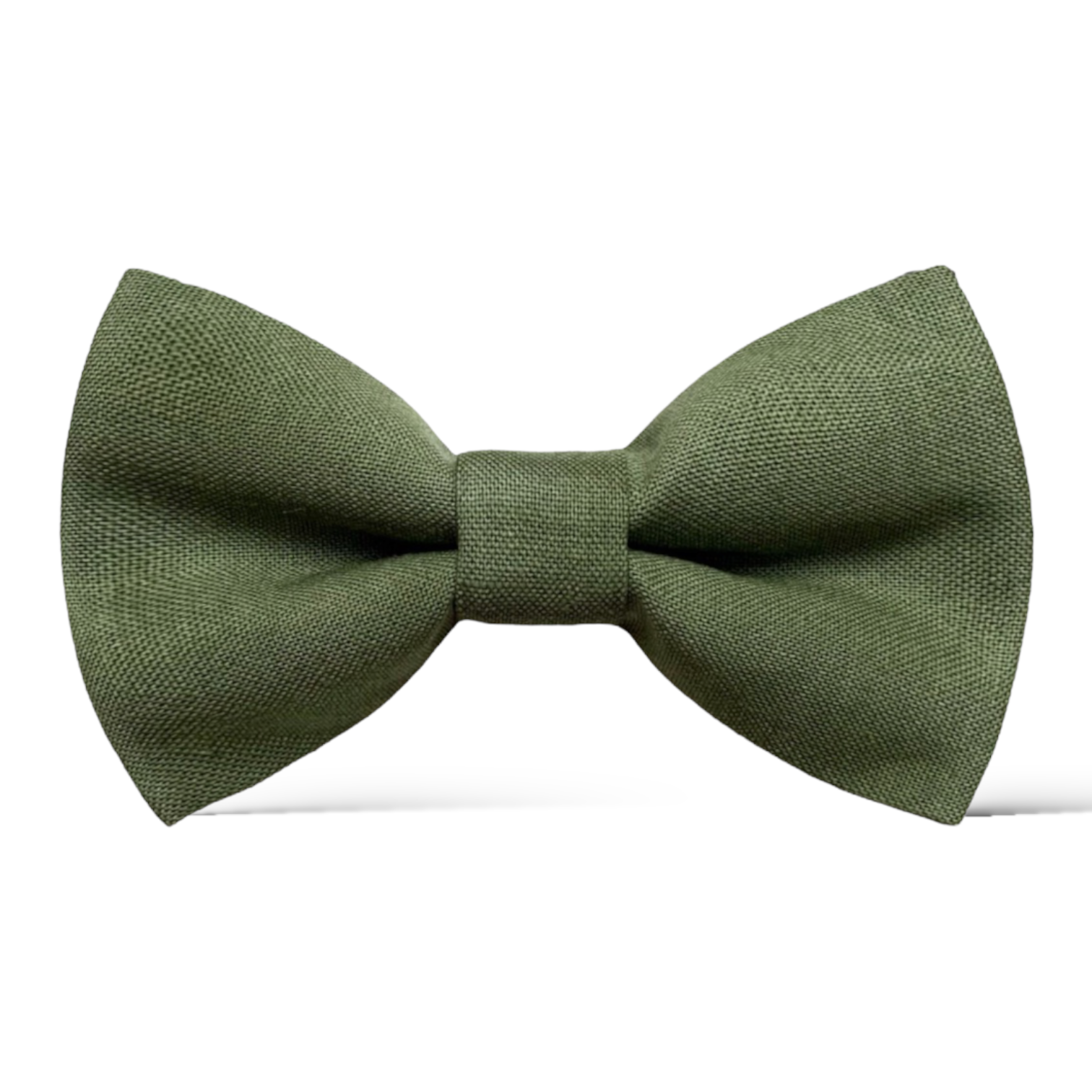 Cotton Olive Green Bow Tie