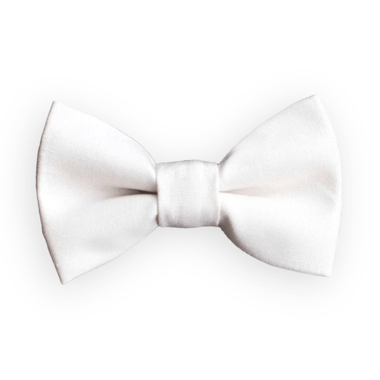 White Bow Tie in cotton for weddings, groomsmen and ring bearers surrounded outfits.