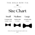 Bow tie size chart
