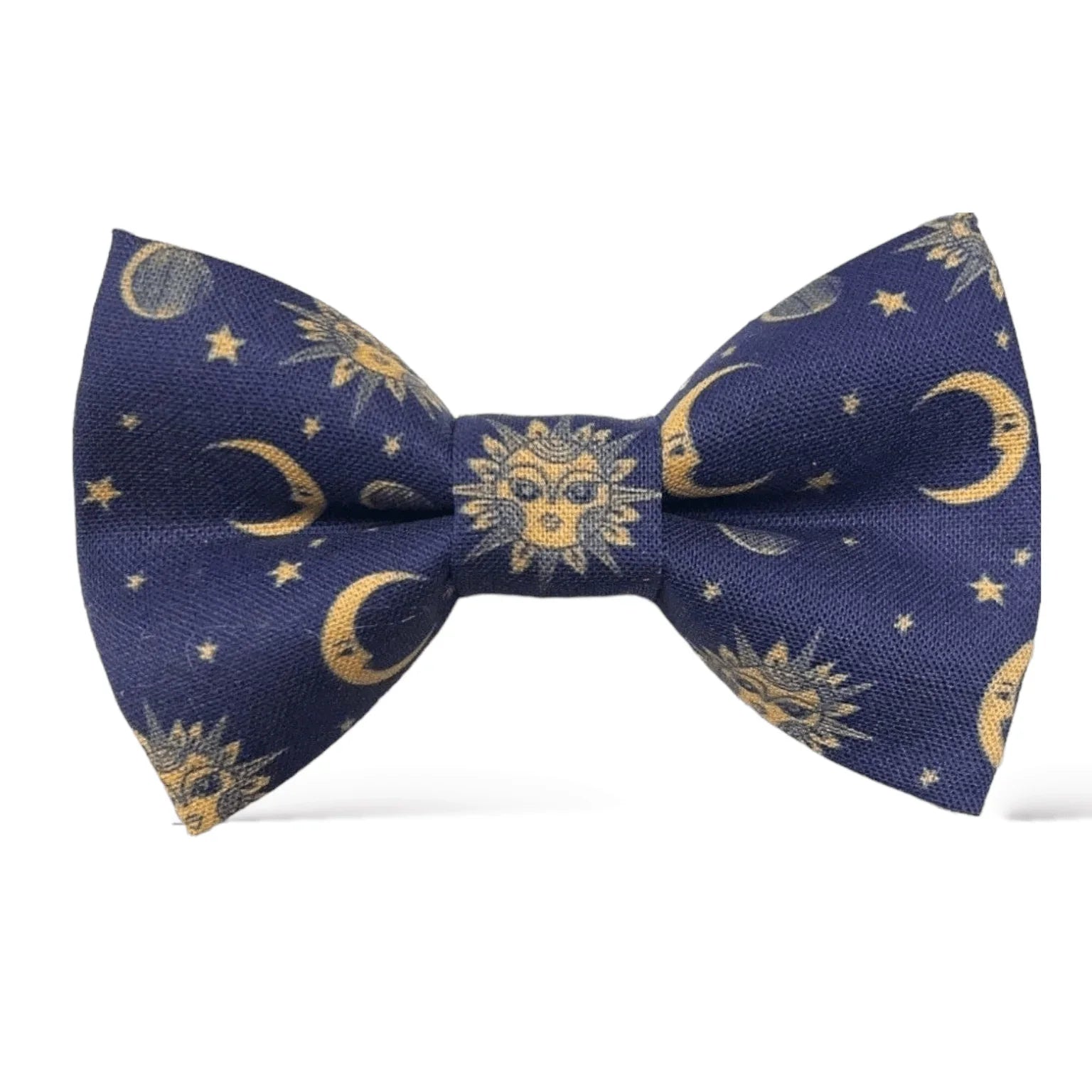 Size chart for pre-tied bow ties from The Bold Bow Tie detailing measurements across three sizes. Small is 3.5 inches wide and recommended for ages 6 months to 5 years. Medium is 4 inches wide and recommended for ages 6 to 12 years. Large is 4.5 inches wide and recommended for ages 13 years and up. Visual icons illustrate the relative sizes with horizontal arrows showing that width is measured from wingtip to wingtip. Bottom text notes that all bow ties are pre-tied and ready to add to your outfit.