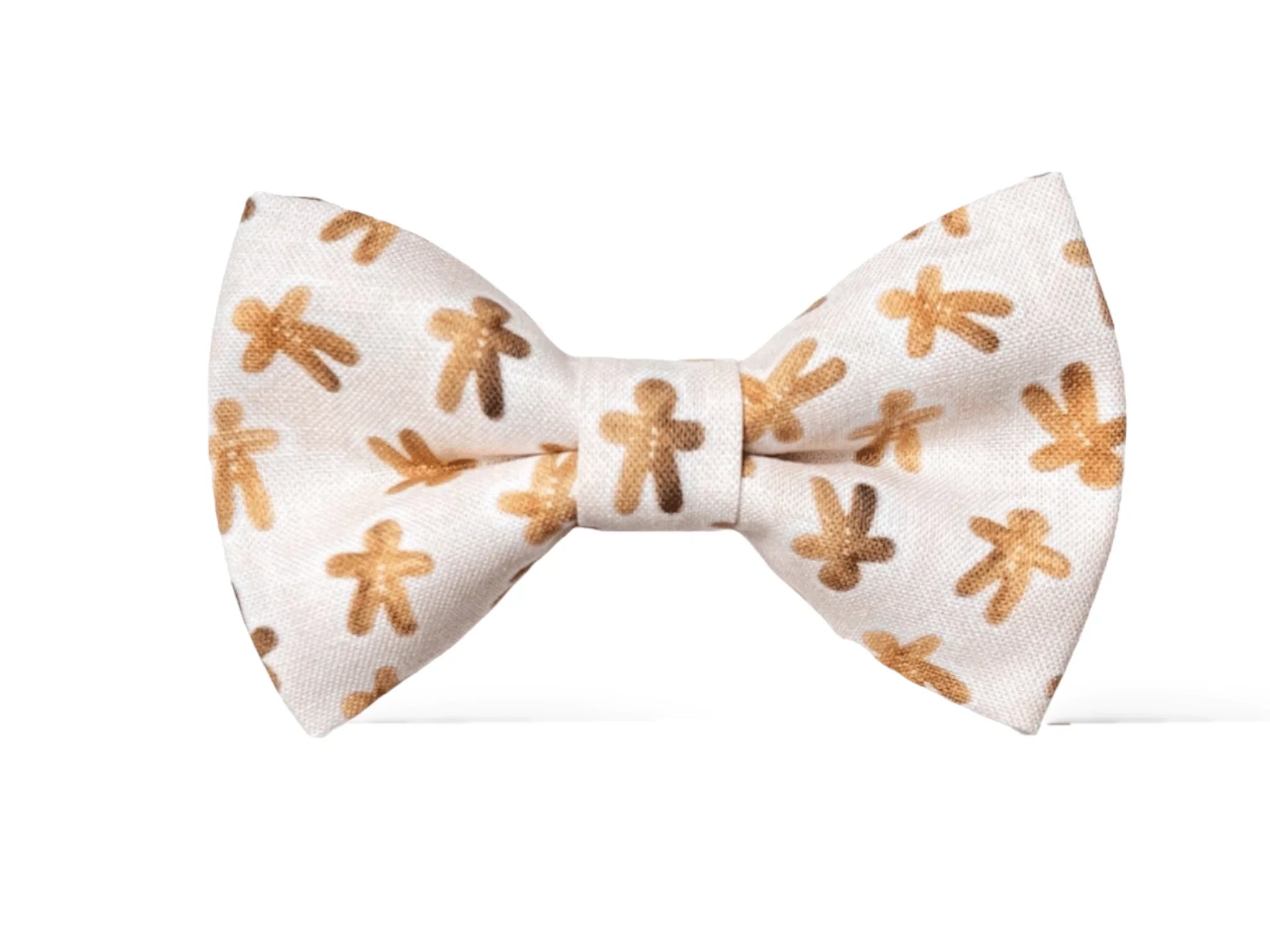 Size chart for pre-tied bow ties from The Bold Bow Tie detailing measurements across three sizes. Small is 3.5 inches wide and recommended for ages 6 months to 5 years. Medium is 4 inches wide and recommended for ages 6 to 12 years. Large is 4.5 inches wide and recommended for ages 13 years and up. Visual icons illustrate the relative sizes with horizontal arrows showing that width is measured from wingtip to wingtip. Bottom text notes that all bow ties are pre-tied and ready to add to your outfit.