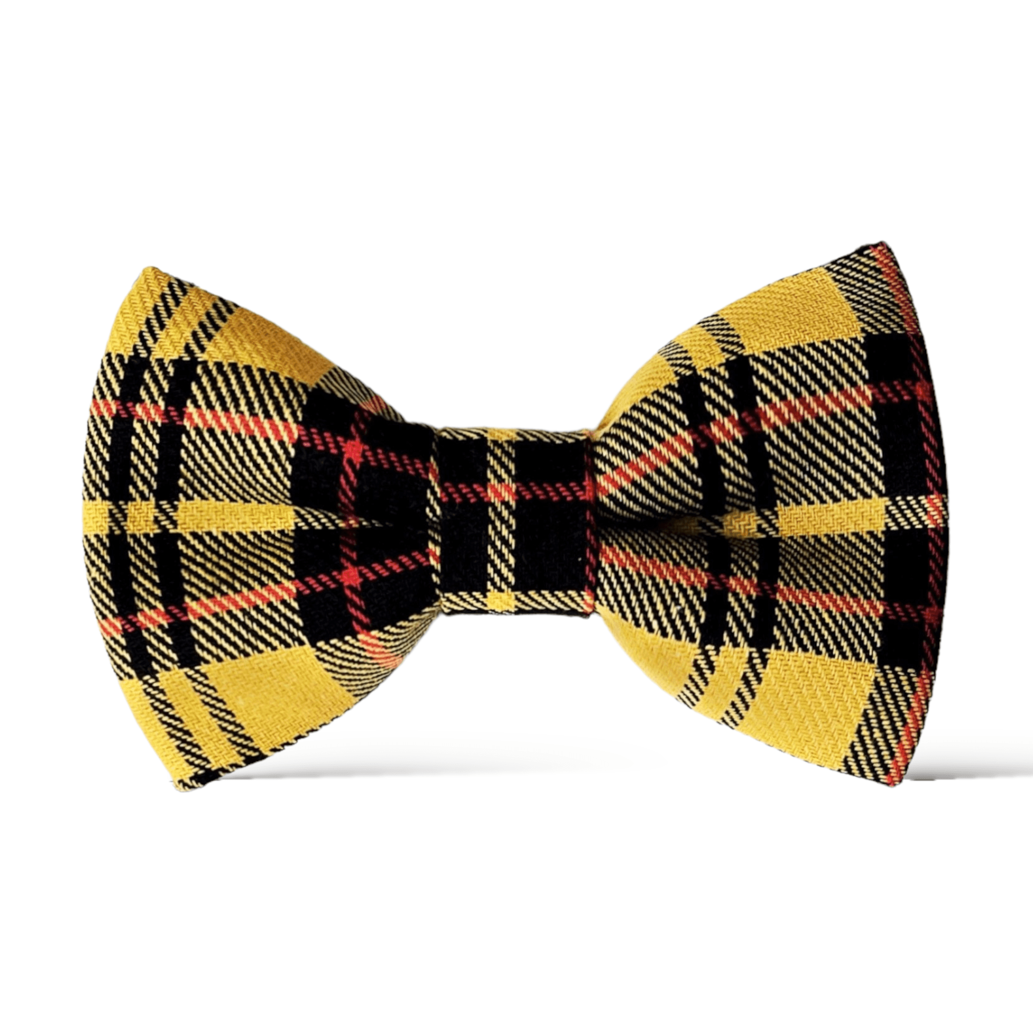 Mustard Yellow Autumn Plaid Bow Tie