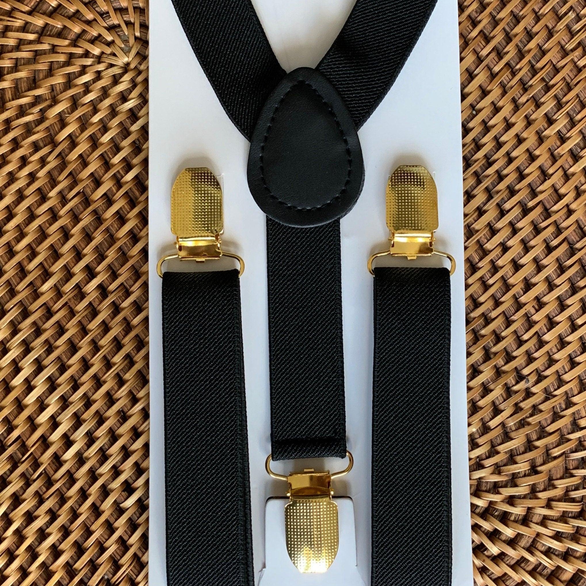 Sizes: Small: 6 months to 6 years, suspender length 18 inches to 29 inches Medium: 7 years to 12 years, suspender length 25 1/2 inches to 40 inches Adult: 13 years and up, suspender length is 25 1/2 inches to 40 inches Big and Tall: Adults over 6 feet tall, suspender length is 31 inches to 53 inches