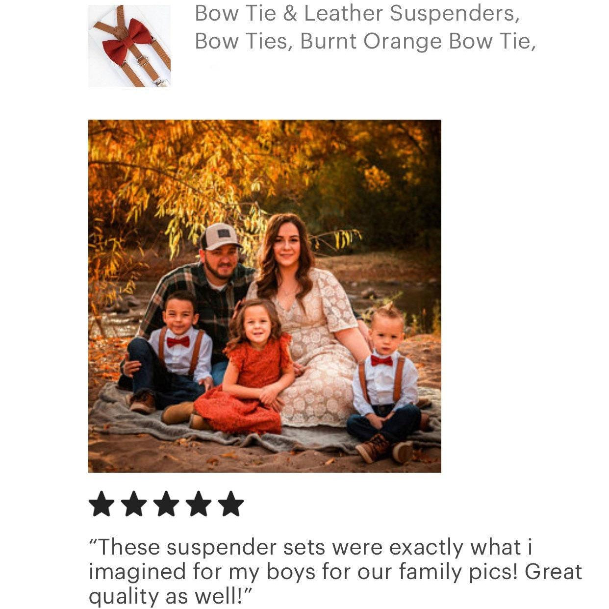 5 Stars social proof for bow tie and suspenders set.
