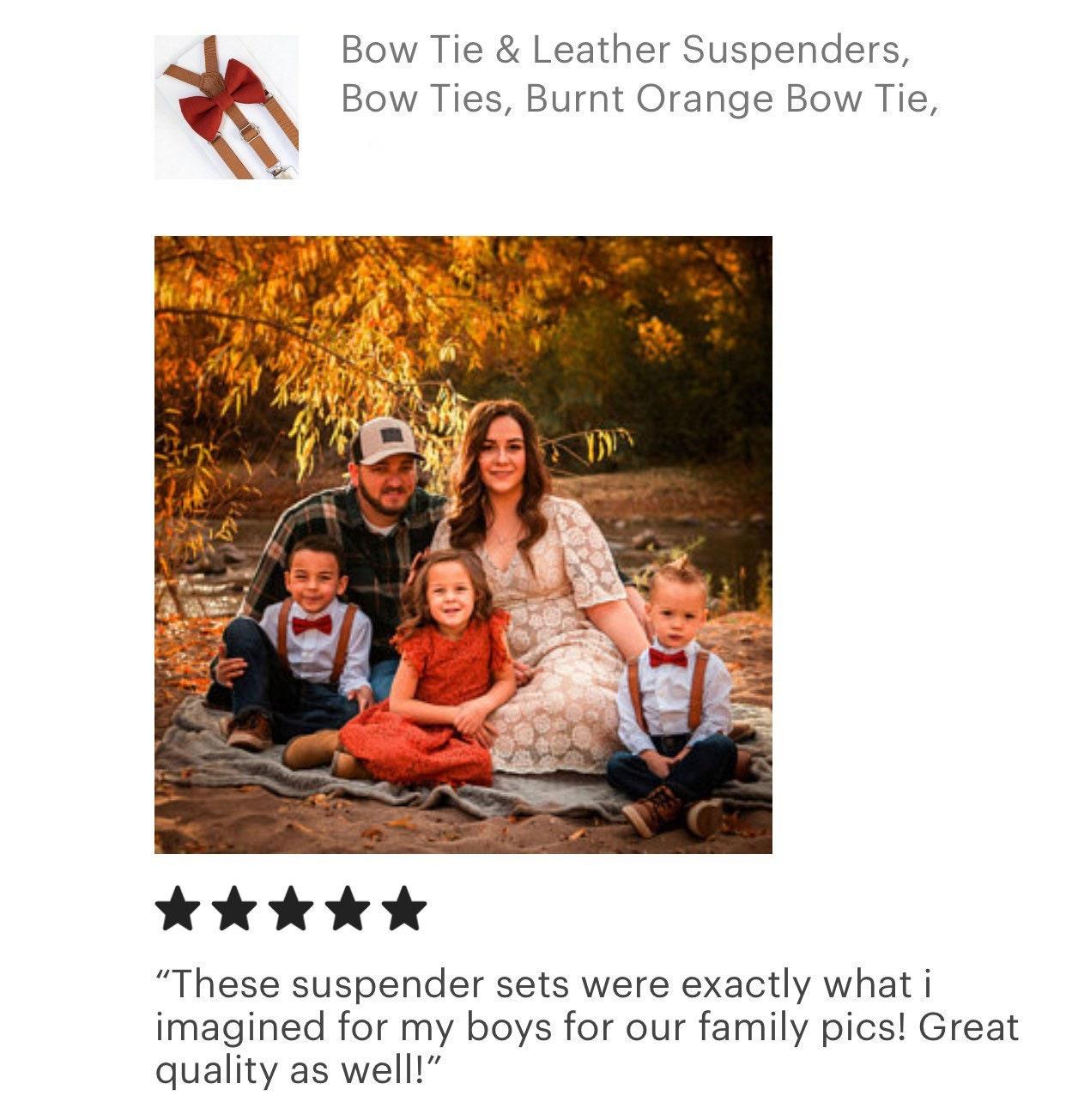 5 Stars social proof for bow tie and suspenders set.