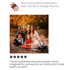 5 Stars social proof for bow tie and suspenders set.