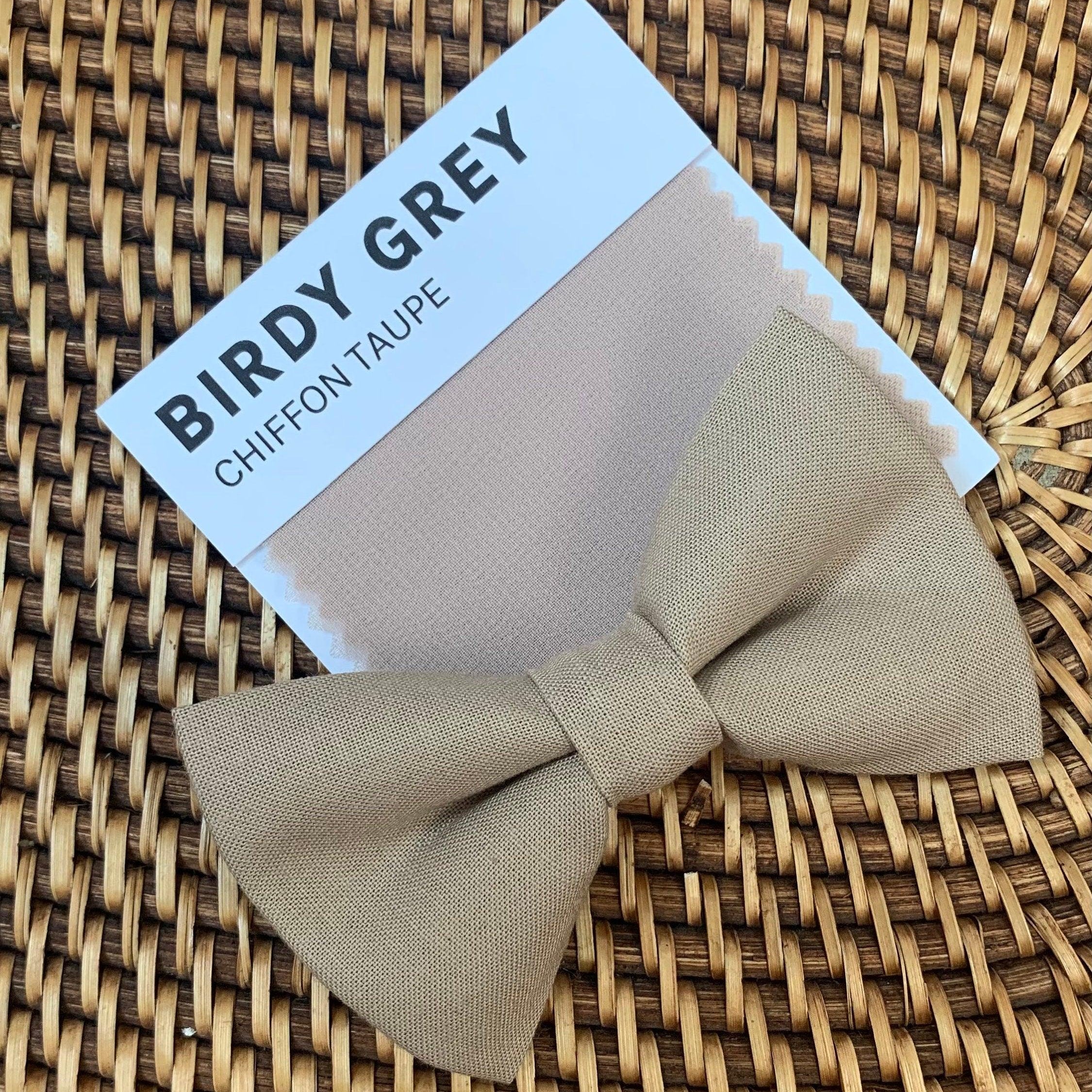 Taupe Bow Tie for groomsmen, wedding and ring bearer outfit.