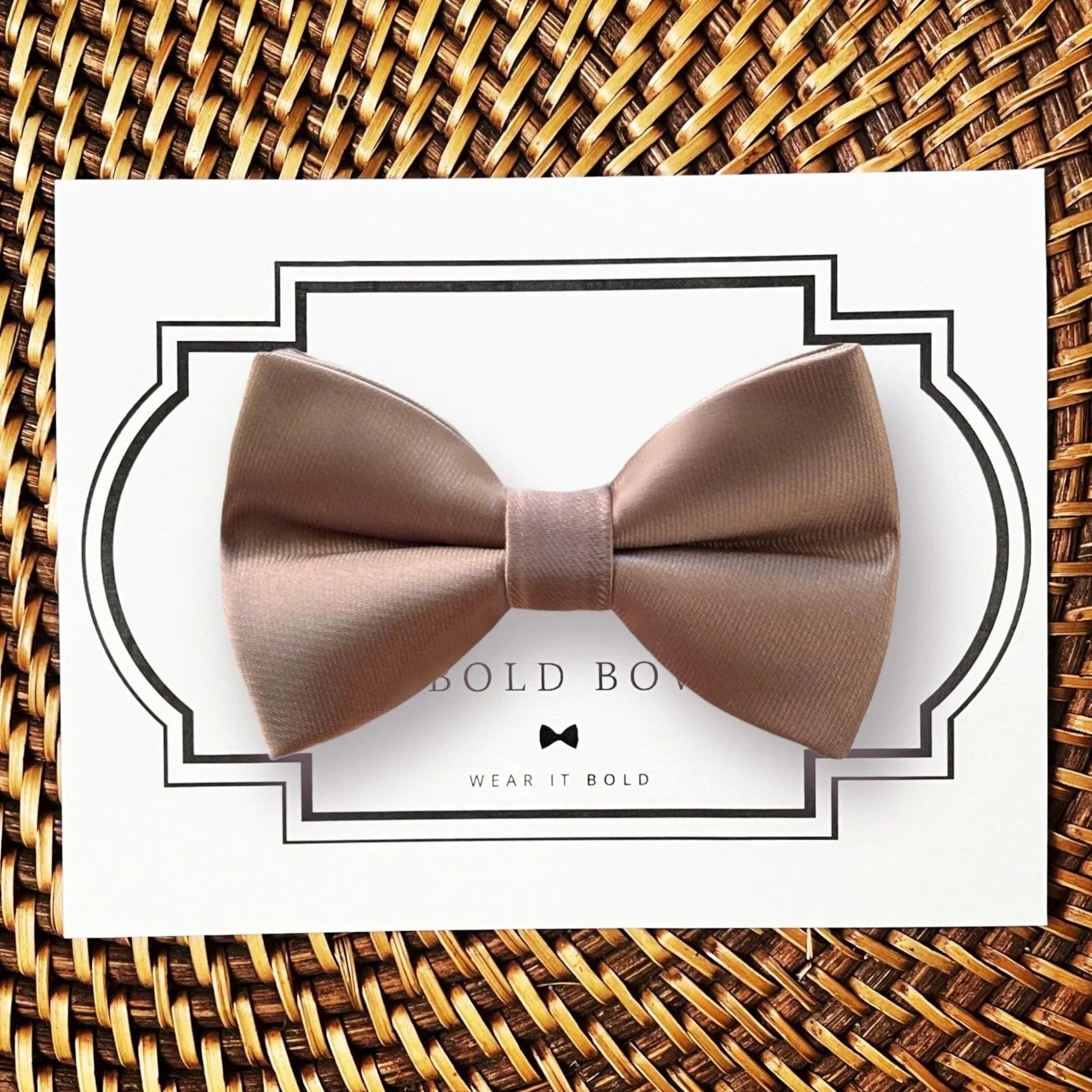 Taupe Dog bow tie or Cat bow tie for pet bowtie collar for wedding.