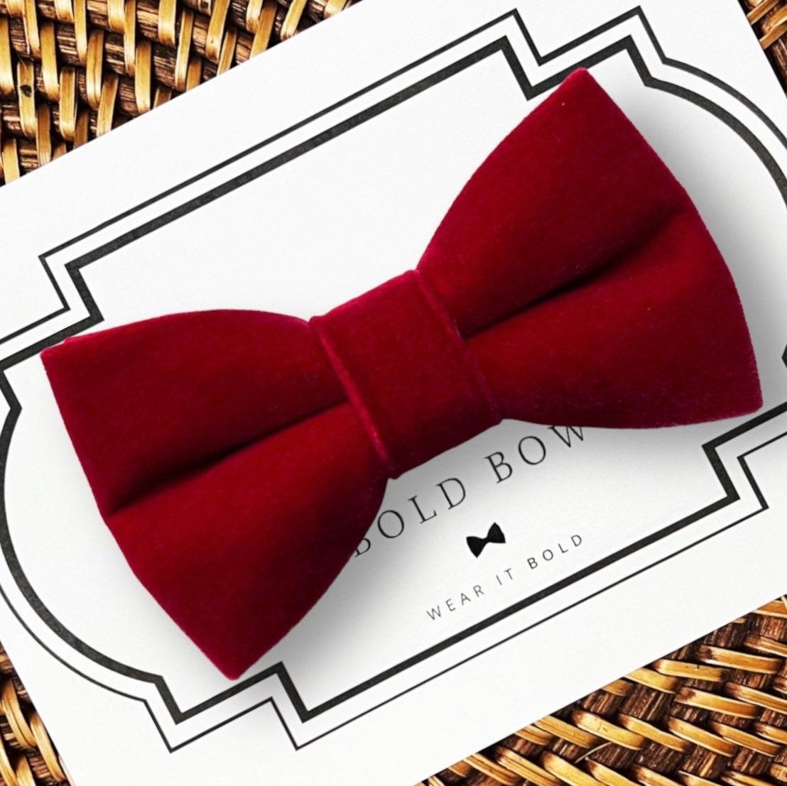 Red Velvet Dog Bow Tie for Dog Collar and Cat Collar
