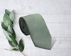 Dusty Sage necktie for men’s tie for wedding.