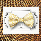 Gold Floral Rifle Paper Co Fabric Bow for Dog Collar and Cat Collar