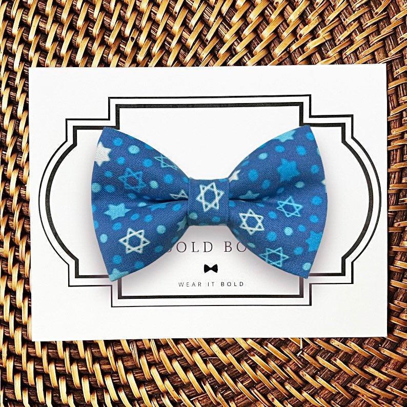 Hanukah Dog bow tie or Cat bow tie for pet bowtie collar.