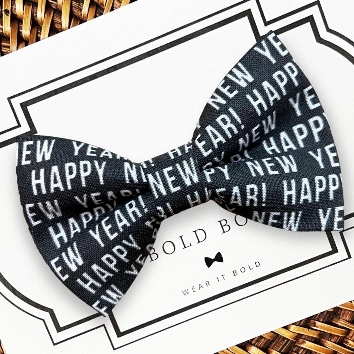 Happy New Years Bow Tie for dogs and cats