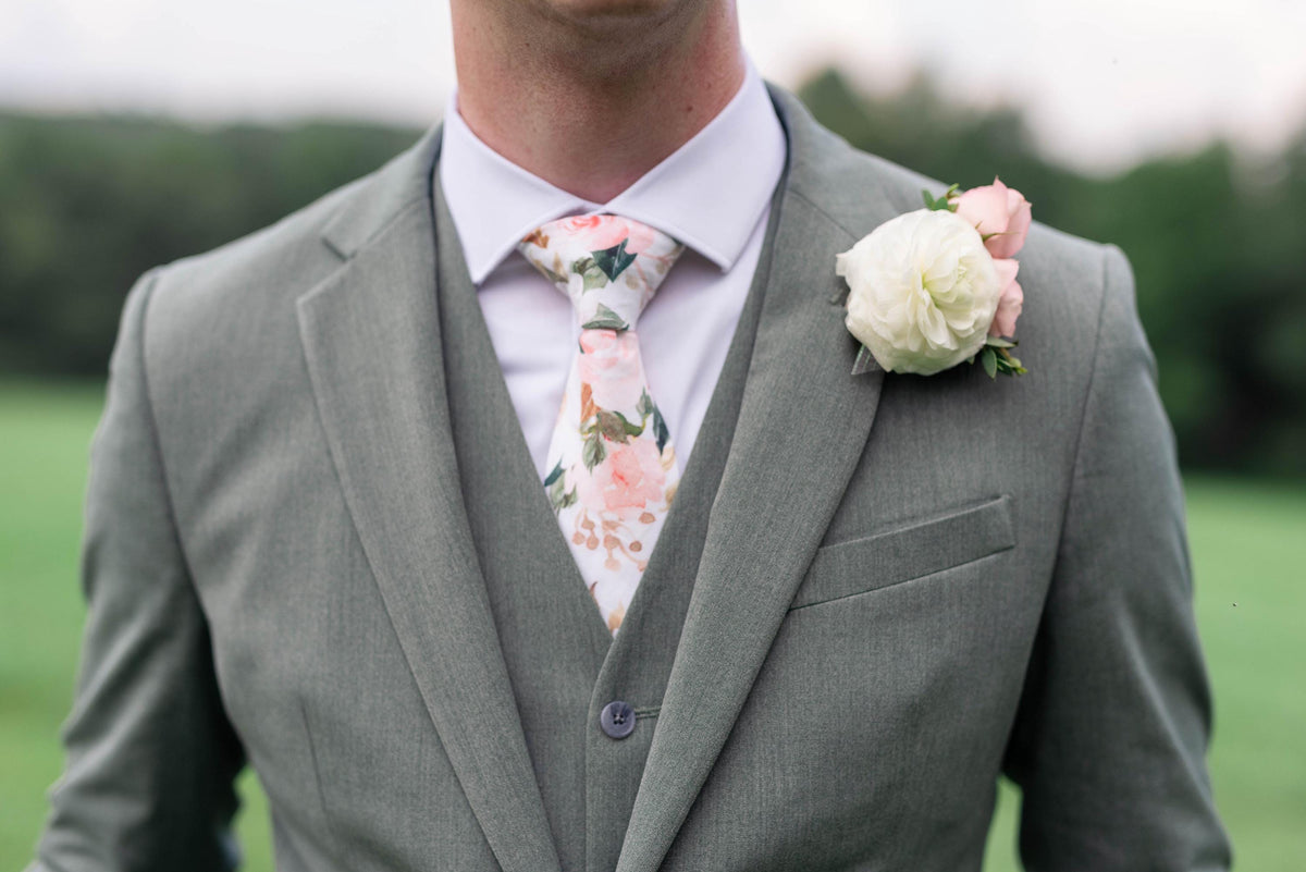 Wedding Ideas - Floral Ties & Bow Ties For Groomsmen
