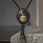 Moon bolo tie for witchy jewelry for dark academia accessory.