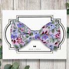 Purple floral dog bow tie for spring, summer or wedding dog bowtie. 