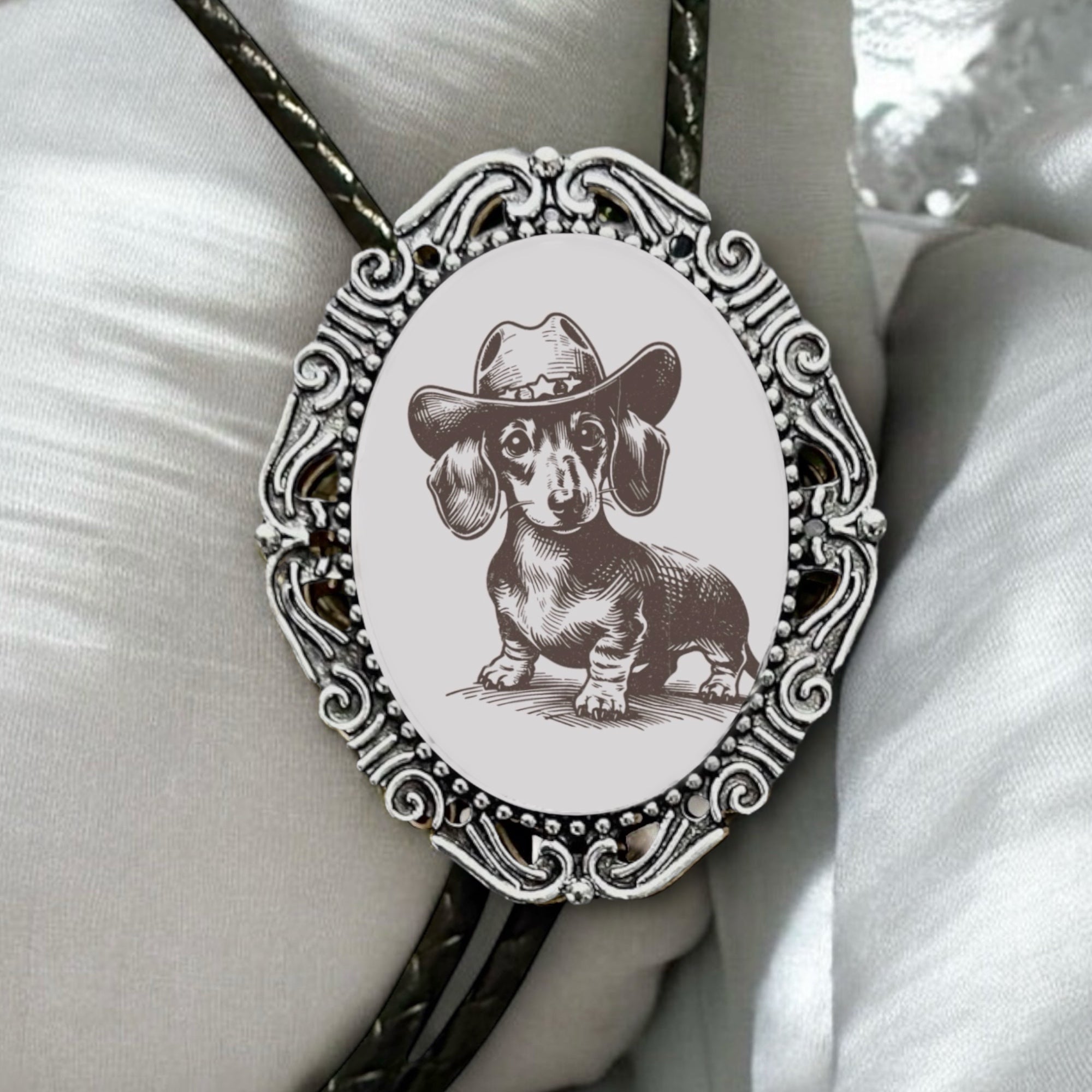 Dog Bolo Tie - Dachshund Cowboy Western Accessory