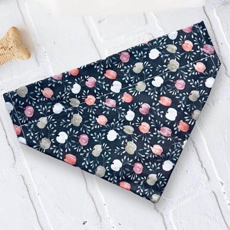 Pumpkin Fall Dog Bandana or Cat Bandana- Halloween Slip on Over the Collar