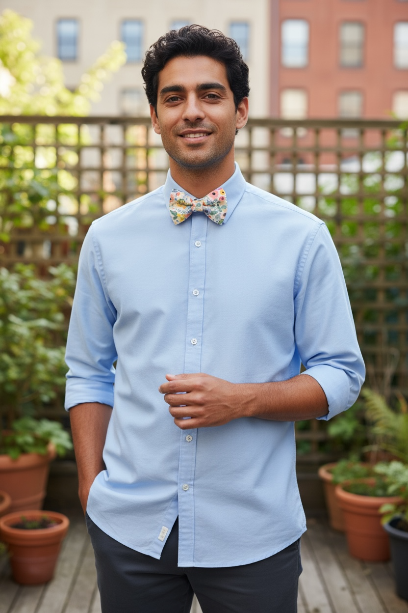 Floral Bow Tie- Wonderland Garden Wedding bow tie.