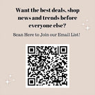 a QR code and a message asking for the best deals, news, and trends before everyone else.