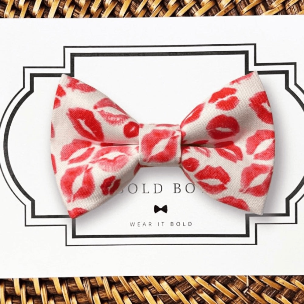 Valentine’s Day dog bow tie.