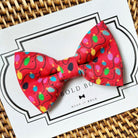 Red Christmas Lights Dog Bow Tie for Dog Collar and Cat Collar
