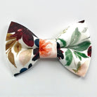 Floral bow tie for men for a wedding, groomsmen and ring bearers on a white background