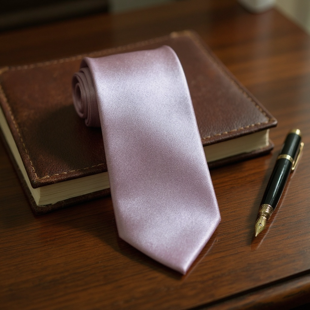 Satin Lavender Haze Necktie- Purple Tie for Men for groomsmen and wedding